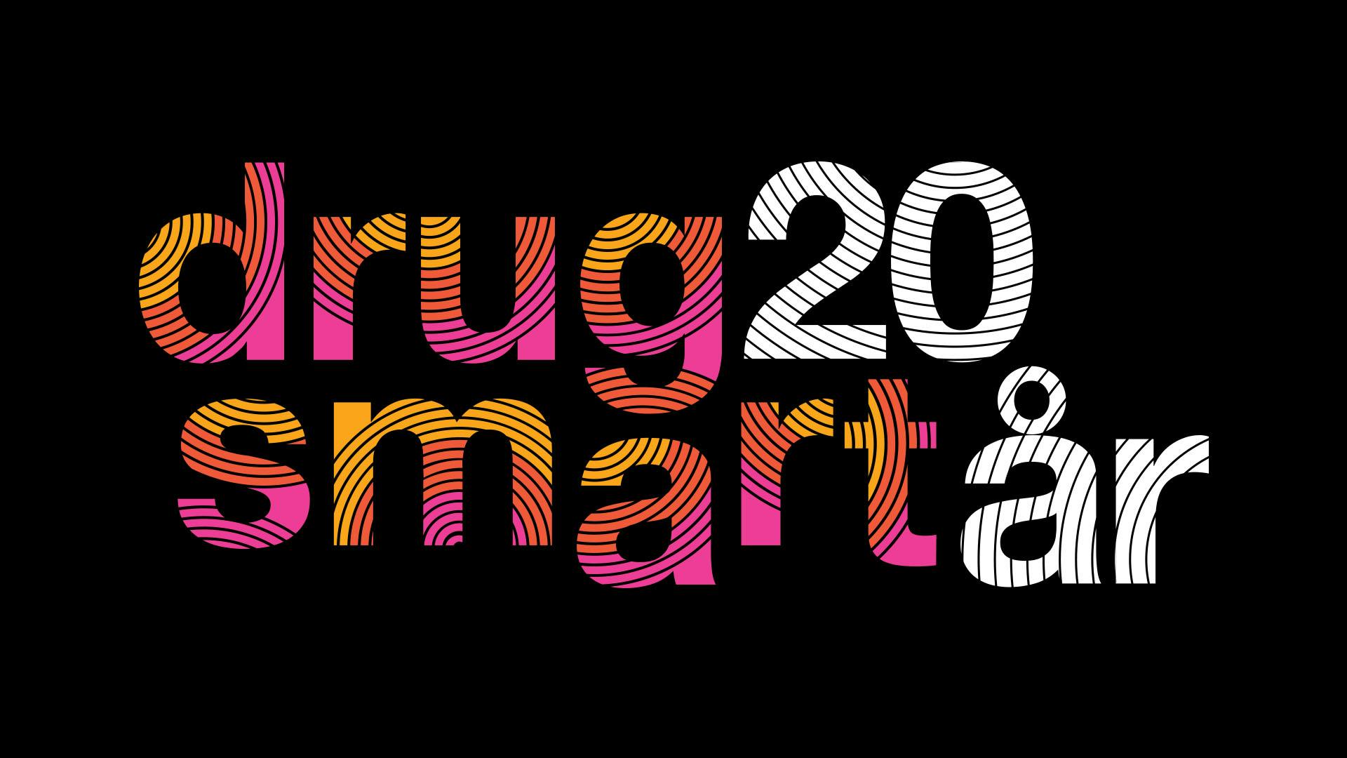 Drugsmarts jubileumlogotyp 20 år